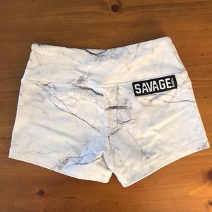 Savage barbell booty shorts